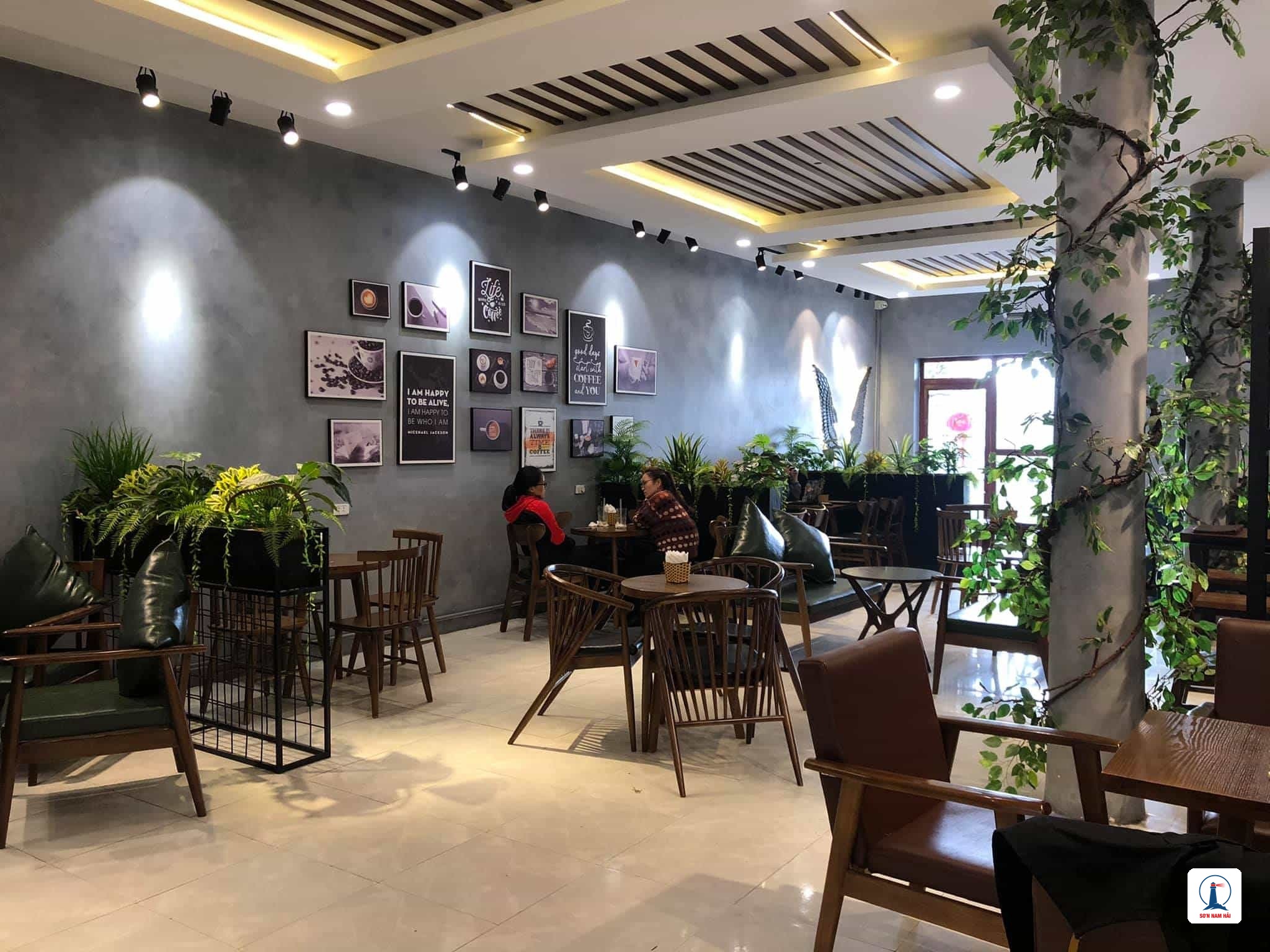 Sơn hiệu ứng bê tông quán cafe tại Đà Nẵng