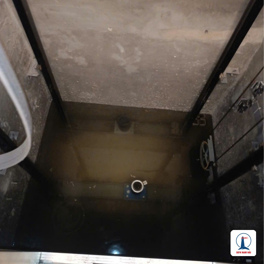 Hiện trạng hố pit thang máy ngập nước ngầm