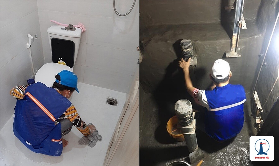 Thợ Sơn Nam Hải thi công chống thấm nhà vệ sinh tại Đà Nẵng